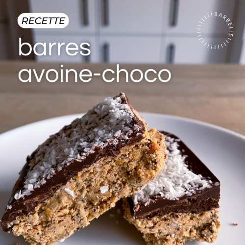 RECETTE : Barres croquantes maison protéinées à l'avoine et chocolat (sans cuisson)